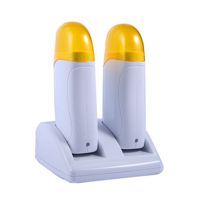 Roll -On Wax Heater (Double Base - 110V) - White/Yellow – image 3